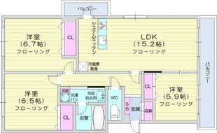 円山公園駅 徒歩5分 5階の物件間取画像